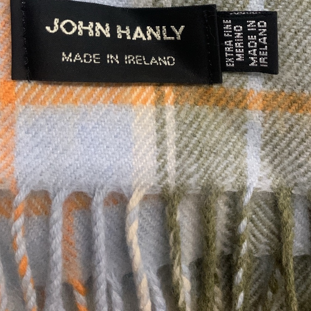 JOHN HANLY IRELAND PLAID SCARF